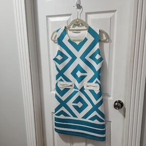 Coco & Tashi Aqua Blue Funky Dress Size Small Cocktail Party